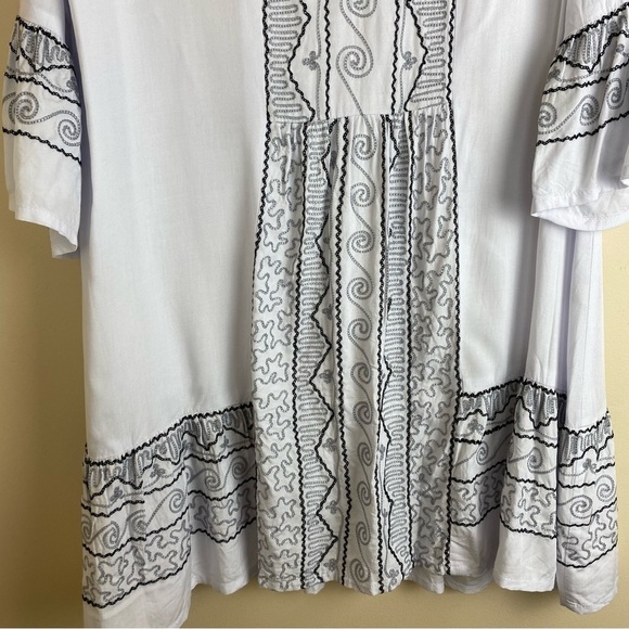 Handmade bali embroidered tunic top medium NWOT - Picture 6 of 6